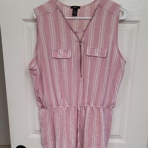 Rue21 Pink and White Striped Blouse